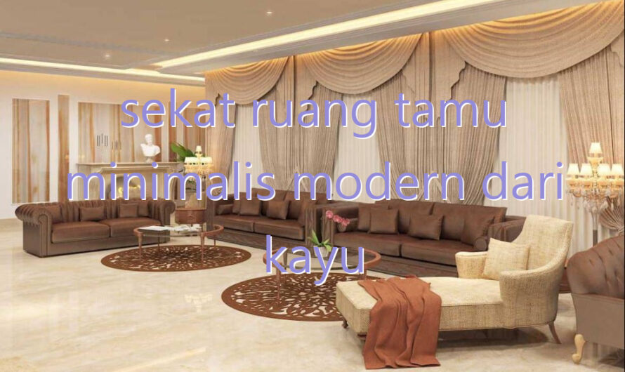 sekat ruang tamu minimalis modern dari kayu